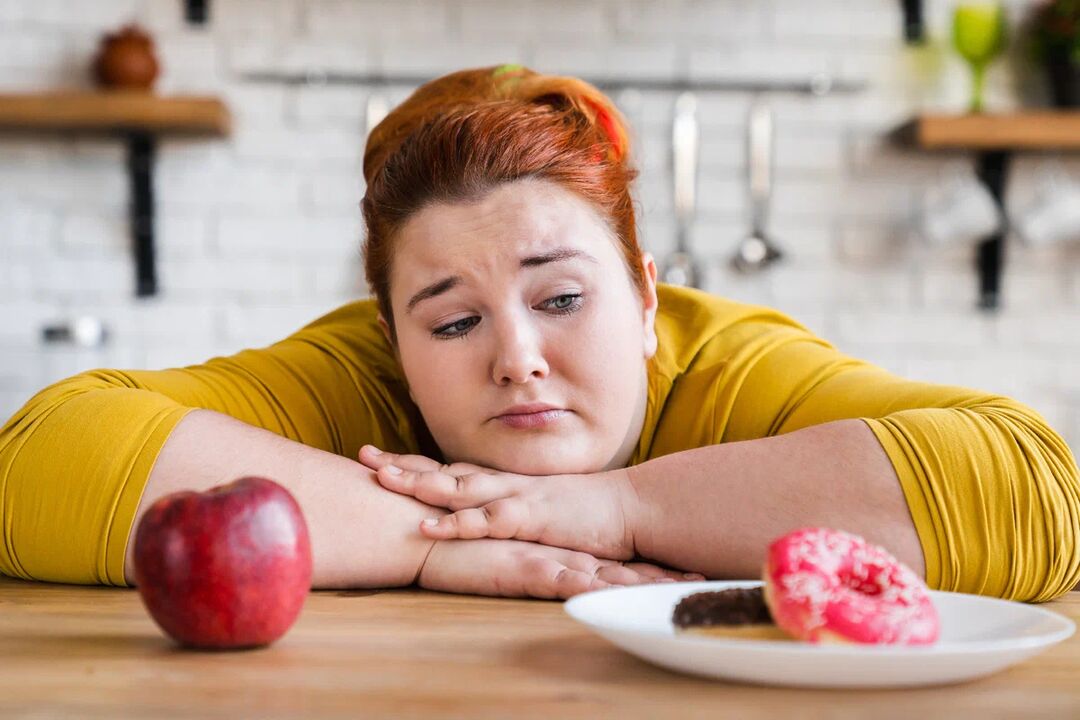 Rifiuto dei prodotti dolciari a favore della frutta in caso di sovrappeso
