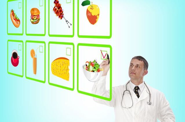 Il medico rileva i prodotti consentiti